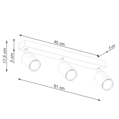 SOLLUX - Спот VERDO 3L Черно SL.1293 3xGU10 3x10W 