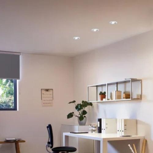 PAULMANN -  92962  LED recessed light Smart Home Zigbee 3.0 Nova Plus Coin basic set pivoting round 84mm 50°Coin✴iron brushed