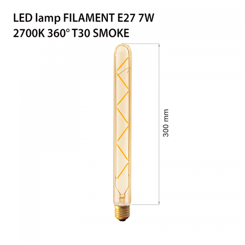 TNL - LED лампа FILAMENT E27 7W 2700K 360° T30 Smoke
