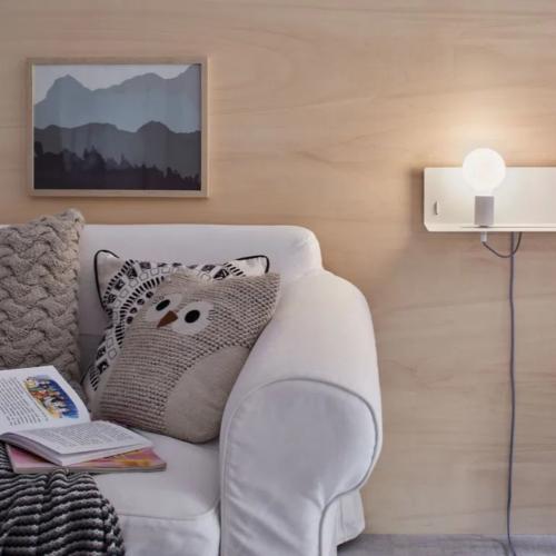 PAULMANN - Аплик с рафт  78915  DEVARA⚡E27⚡230V⚡max. 40W dimmable✴Бял