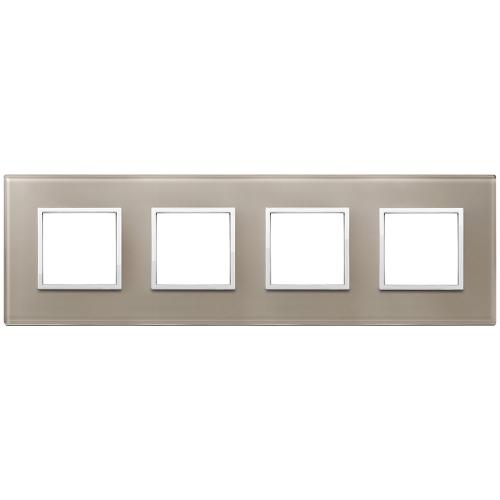 VIMAR - 21669.74 - Eikon EVO Рамка 4х2М немски стандарт Opal brown