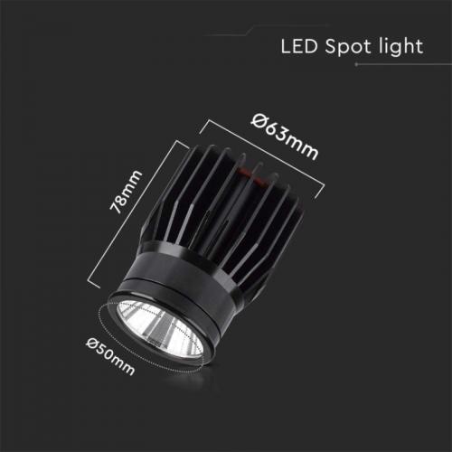 V-TAC - LED Aluminum Module 18W 6400K 1900lm 34° black SKU 10303