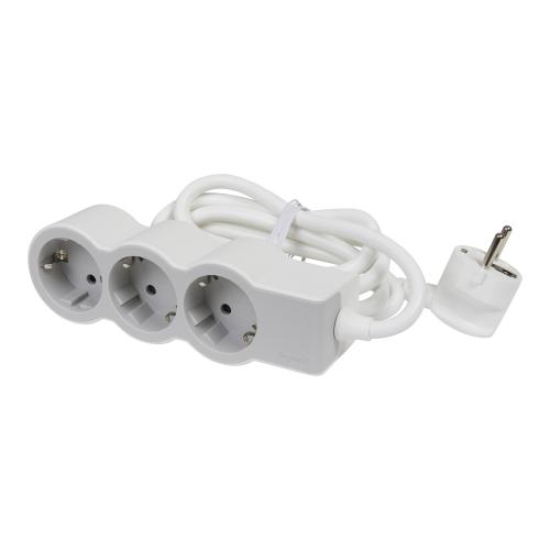 LEGRAND - 694567 Разклонител БЯЛ 3x2P+E с кабел 5 метра / 1.5mm2 Standard Legrand