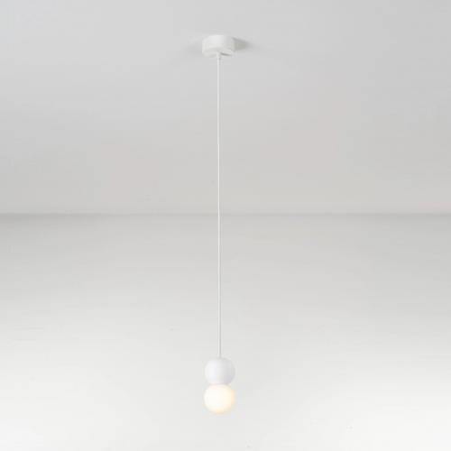 NOVA LUCE - Пендел  Ø8, В:155 см.   9577017  ZERO ⚡ G9 ⚡ 1х5W ⚡ 100-240V ⚡ IP20 ✴ Опалово стъкло/Бял гипс