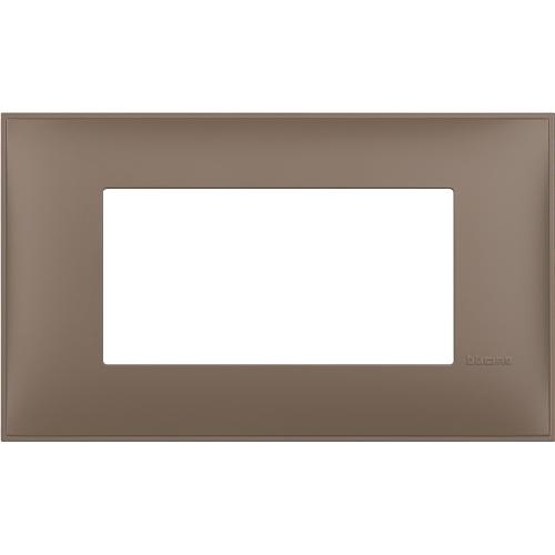 BTICINO - R4804TF cover plate - 4 centered module - Terra soft