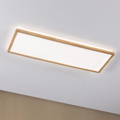 PAULMANN - LED Panel  71036  ATRIA Shine Backlight ⚡ IP44 ⚡ square 580x200m ⚡ 22W ⚡ 2300lm ⚡ 4000K ✴ Wood 