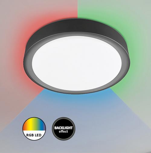 RABALUX - Plafond with a dimmer, remote control and motion sensor FOSTER LED RGB 28W 2700–5000K 3283