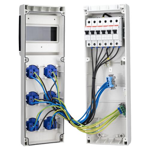 SCAME - абло сглобено с индустриални контакти Scame и токови защити ABB 632.3530-A