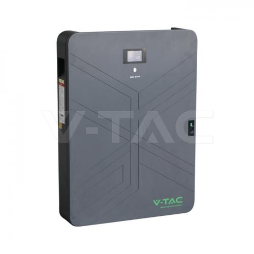 V-TAC - 14.33kWh LV LiFePO4 Батерия за Стена IP20 8000 цикъла Ултра Тънка Черна SKU: 12714 VT-14033