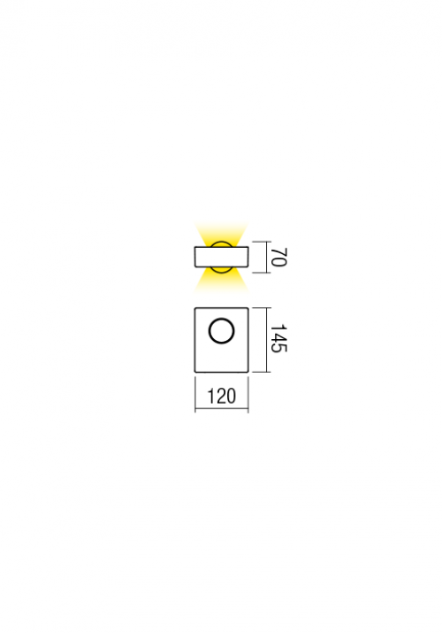 REDO GROUP - Аплик влагоустойчив ERIS 9570 AP LED 2X3W IP54 DG 3000K