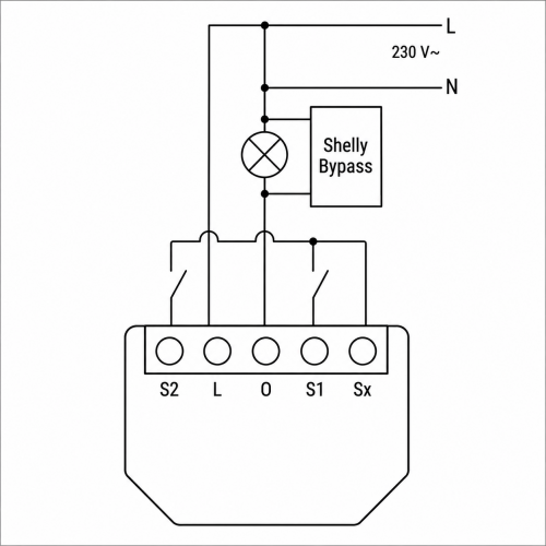 SHELLY - Smart Relay Micro-Module 1-Channel On/Off 1.2A NO NEUTRAL Shelly 1L Gen3 - 261637