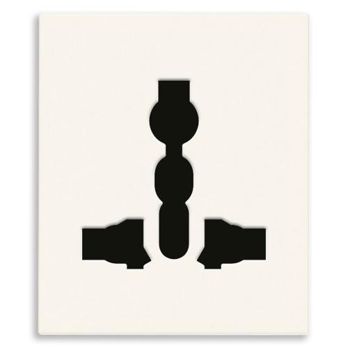 VIMAR - SICURY 2P+E 13 A 250 V~ multi-standard socket outlet, white - 2 modules 30257.B