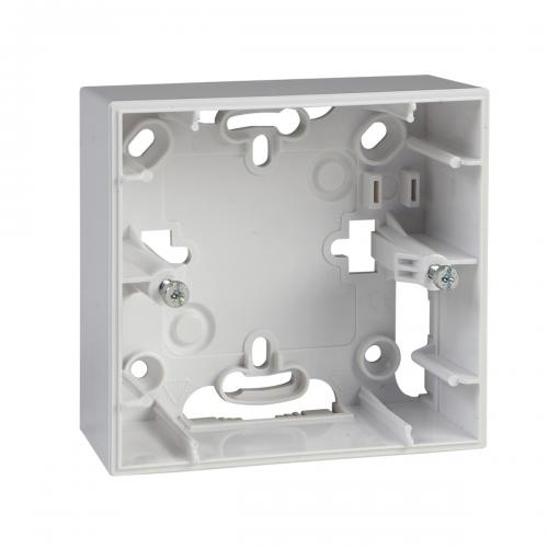 SCHNEIDER ELECTRIC - MGU8.002.18 Unica Basic/Colors - surface box - white - 2 m - 4 knock-outs holes - white