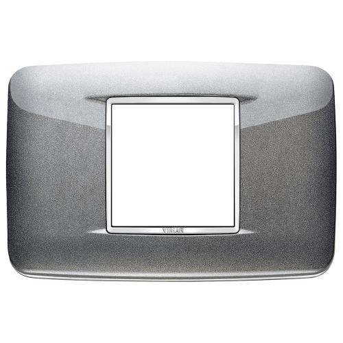 VIMAR - 20682.C09 - Eikon Chrome Round Рамка 2М италиански стандарт Metallic Atlantic grey