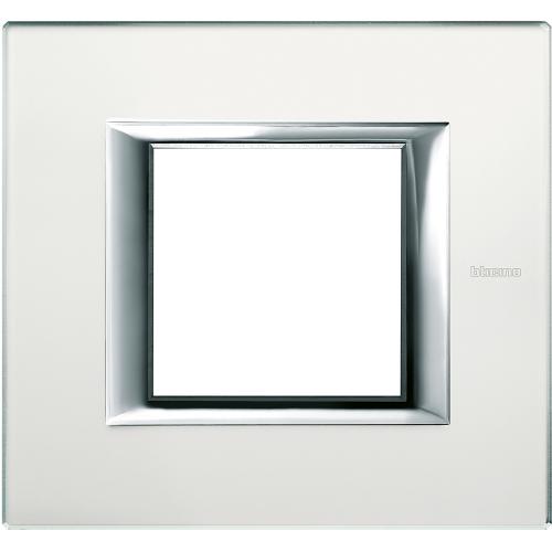 BTICINO - HA4802VSA Rectangular cover plate 2 modules - acid mirror 