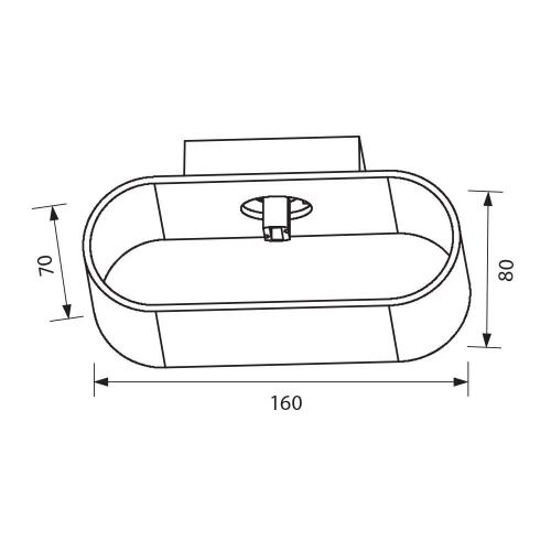 VIVALUX - DECORATIVE OVAL WALL FIXTURE ADEL ∙ WL723 ∙ G9 ∙ BLACK - VIV004652