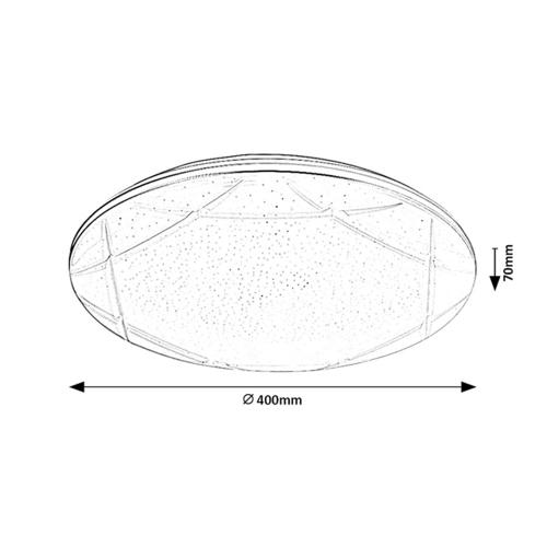 RABALUX - Плафон Oswald 71053 LED 24W 1800lm 4000K ф400mm