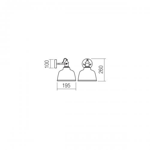 SMARTER - wall luminaire   LARRY 01-1380  E27, 42W