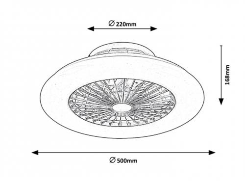 RABALUX - Ceiling fan with a light DALFON LED 30W  3000-6500K 6859