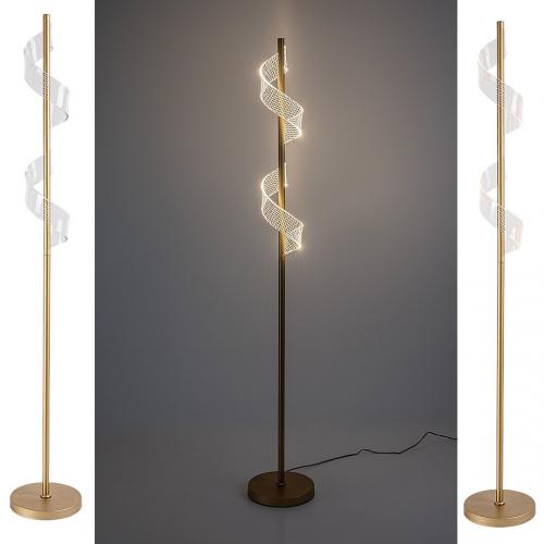RABALUX - Димируем лампион   Ø20, В:135 см.   74415  ZOFRAEL ⚡ LED 12W ⚡ 760 Lm ⚡ 3000К ⚡ 230V ⚡ IP20 ✴ Златен метал/Прозрачен акрил