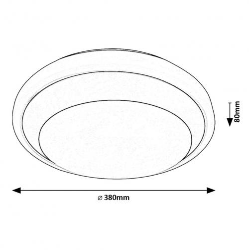 RABALUX - LED ceiling lamp BARBORA 24W 2000lm 4000K 71273