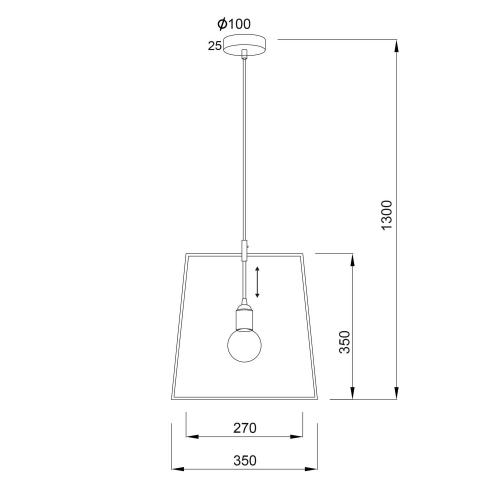 ACA LIGHTING - Пендел   VINTAGE  V35183BK