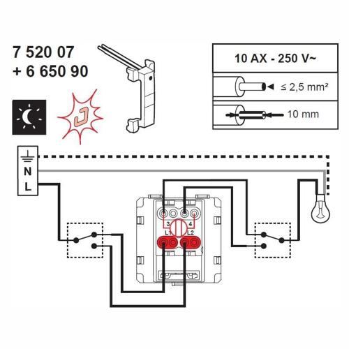 LEGRAND - Светодиоден индикатор 230V 0.15mA Niloe 665090 