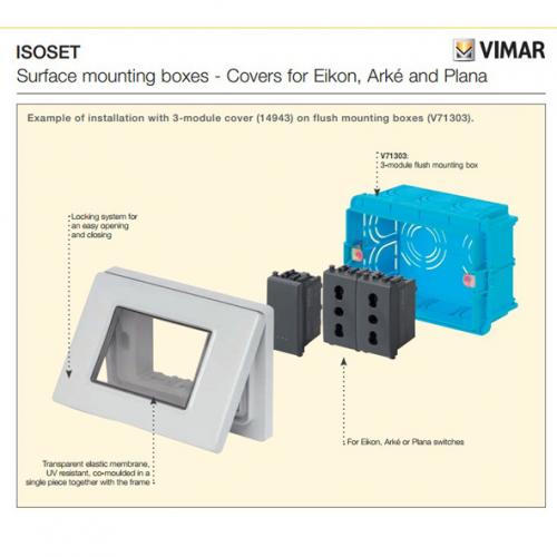 VIMAR - 14932.01 - Plana рамка влагозащитена IP55  2M бял