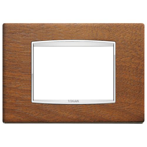 VIMAR - 20653.C35 - Eikon Chrome Рамка 3М италиански стандарт Italian walnut