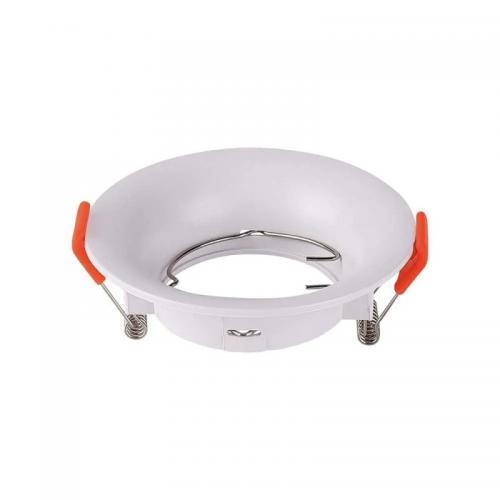 V-TAC - GU10 Fitting Round White PC  SKU: 6632