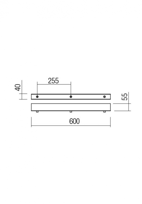 REDO GROUP - аксесоар CSL3LN600WH+D LOLLY CANOPY LN 600x40 3 PENDANTS WH  - driver included
