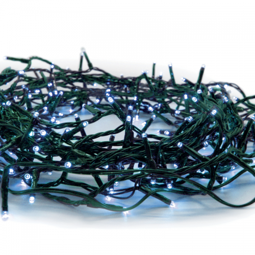 ACA LIGHTING - X08300612 ^ 300 LED STRING LIGHTS (PER 5cm), BLUE, ADAPTOR (31VDC) & 8 FUNCTIONS,IP44, 15m, GREEN CABLE