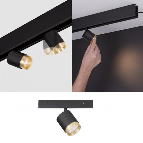 NOVA LUCE - Magnetic track spotlight L:5.5, W:18, H:2.5 cm.  9080020  ULTRA SLIM MAGNETIC ⚡ Bridgelux LED 10W ⚡ 971Lm ⚡ 3000K ⚡ DC48V ⚡ >90