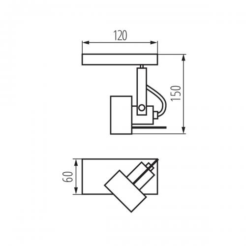 KANLUX - Wall & ceiling lighting fitting SONDA II EL-1O W - 34921