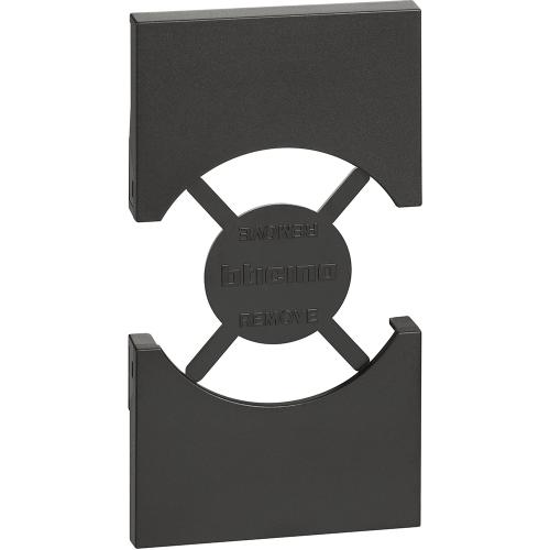 BTICINO - KG03 Covers for Italian/German standard socket P 40.- 2 modules black