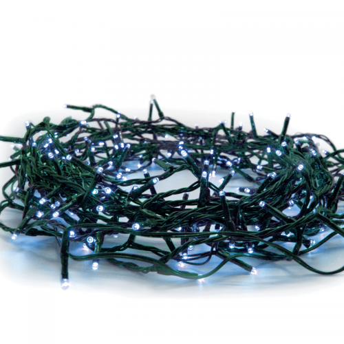 ACA LIGHTING - X08300612 ^ 300 LED STRING LIGHTS (PER 5cm), BLUE, ADAPTOR (31VDC) & 8 FUNCTIONS,IP44, 15m, GREEN CABLE