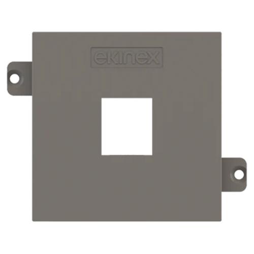 Ekinex - Faceplate for 1x RJ45 Keystone 55x55 Fenix Grey London - EK-KSC-1K-FGL
