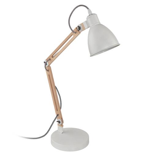 EGLO - Настолна лампа TORONA 1 E14 1X28W бяло/дърво - 901294