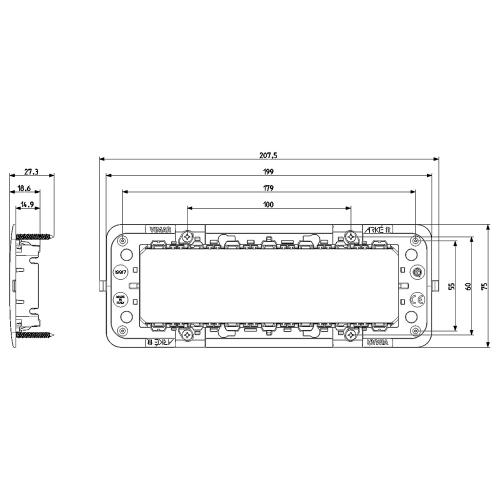 VIMAR - 19917 - Frame 7M Arké fit+screws