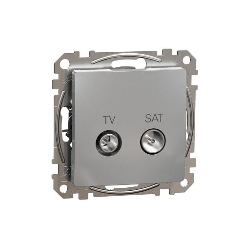SCHNEIDER ELECTRIC - SDD113471S Sedna Design & Elements - TV/SAT Розетка 4db/1db, крайна, алуминий