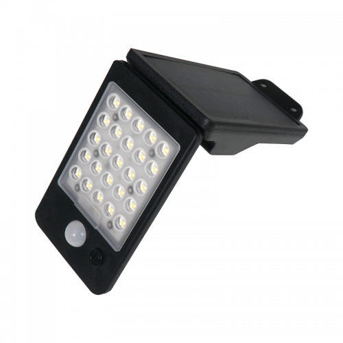ACA LIGHTING - Соларен LED Прожектор черен със сензор 2W 200lm 4000K IP65 120° Ra80 ELISA2B