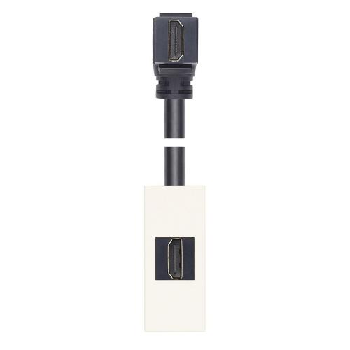 VIMAR - HDMI Розетка Linea, с кабел на 90°, 1М бял 30346.HB