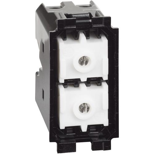 BTICINO - K4037 double pushbutton 1 P (NO) + 1 P (NO) interlocked for shutters, not lightable - 1 module