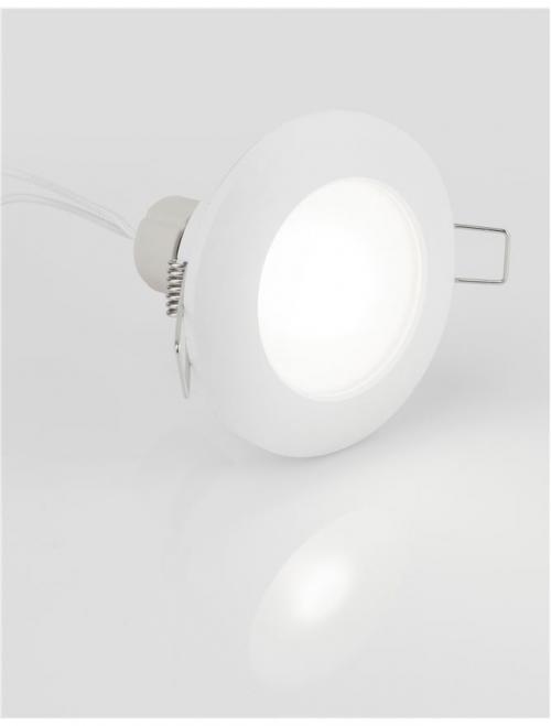 NOVA LUCE - Луна за вграждане влагозащитена бяла IP44 Tex 9012121