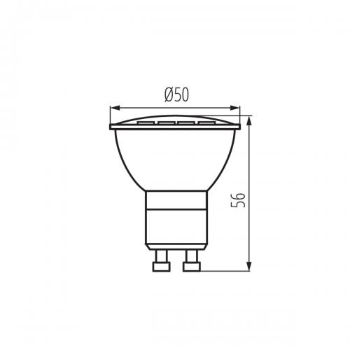 KANLUX - LED light source GU10 6W-CW LED 5000K (31235)