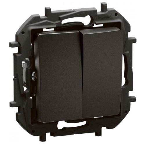 LEGRAND - Double 2-way switch Black Niloe New NP2220BK