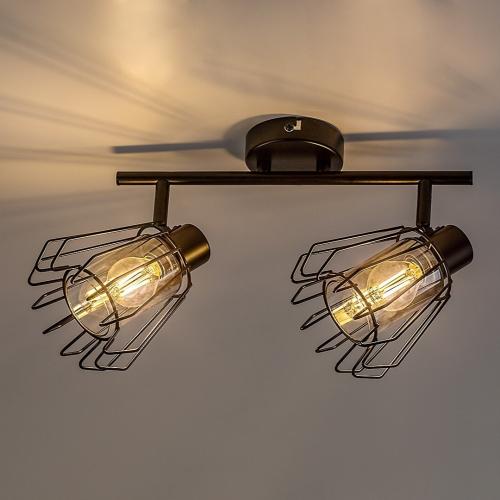 RABALUX - Спот 73068  EMERENCIA ⚡ E14 ⚡ 2 x MAX 40W ⚡ 230V ⚡ IP20 ✴ Черен 