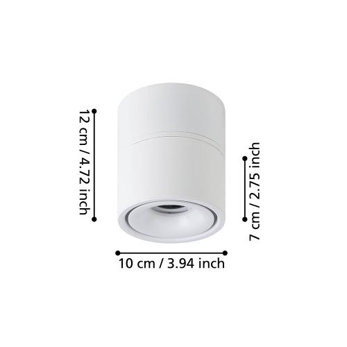 EGLO - LED Спот BOHOYO 8W 3000K 1000Lm бял - 901043