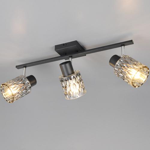TRIO - Спот JACK R86423032 3x E27 · max. 10W метал черен / стъкло опушено