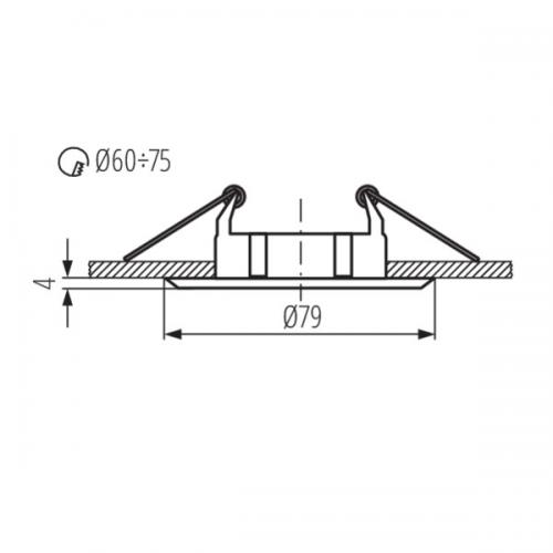 KANLUX - Downlight VIDI CTC-5514-W 50W 02790